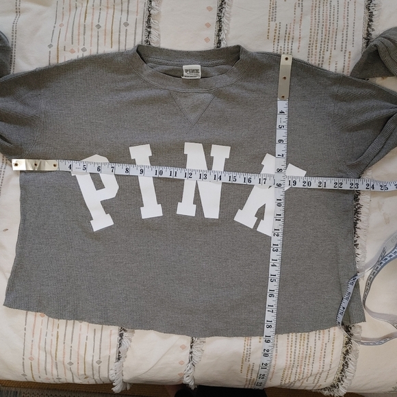 VS PINK waffle knit spellout top size XS - Picture 11 of 11